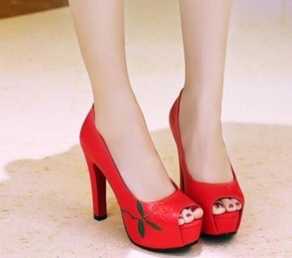 

2019 women's sandals in summer with new style high heel coarse heel waterproof table @88163, Black