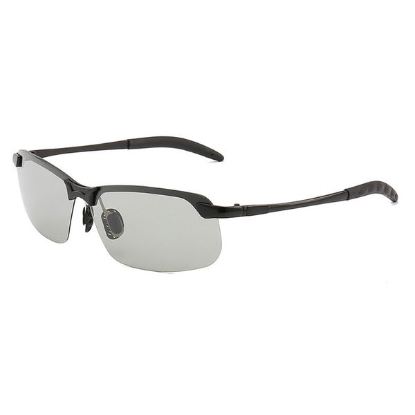 

pchromic gray polarized sunglasses night vision lens uv400 polarizer sun glasses men eye protect outdoor drive eyewear 3043, White;black