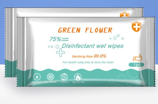 

the latest single-chip independent safety packaging 75% alcohol disinfection wipes wipe hands and sterilize, ups ing