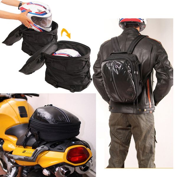 

how-yes new multifunction motorcycle bag saddle bags waterproof mochila moto racing backpack luggage helmet travel tail bag