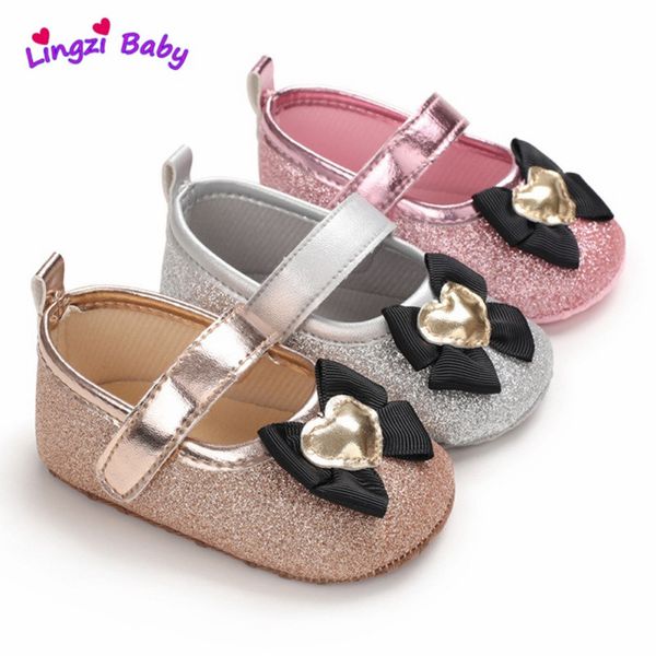 

детская обувь девушки любят милые мода pu кожаные ботинки анти-слип кроссовки малышей мягкой подошвой принцесса малыша 0-18 месяцев