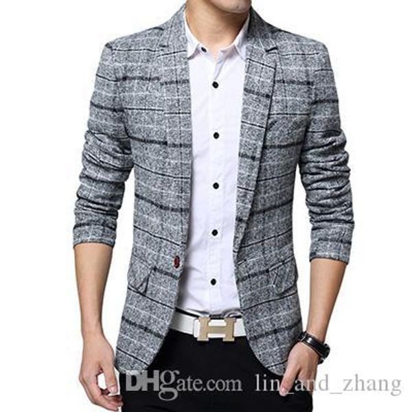 

новое поступление бизнес мужской блейзер повседневные блейзеры мужчины решетчатый формальный жакет популярный дизайн мужчины платье костюм к, White;black