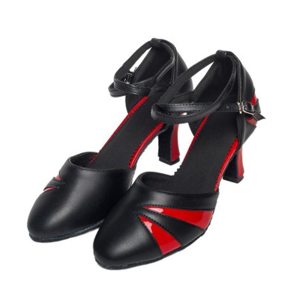 

женщины танцевальной обуви дамы латинских танцев обувь на высоком каблуке 5.5-7cm мягкой подошвой профессиональный латино танцы дети stain т, Black