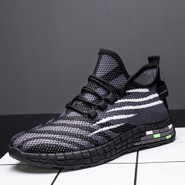

2020 men casual shoes sneakers for men light outdoor air mesh fashion sneaker zapatillas vulcanized shoes casual, Black
