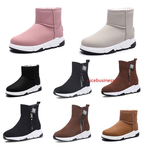 

non-brand winter women boots triple black red beige brown suede snow ankle boots keep warm 35-40 style 14 wholesale