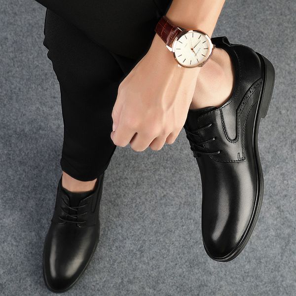 

british style oxfords shoes designer formal party dress plaid men wedding shoes outdoor lace up pointed toe rubber black 4