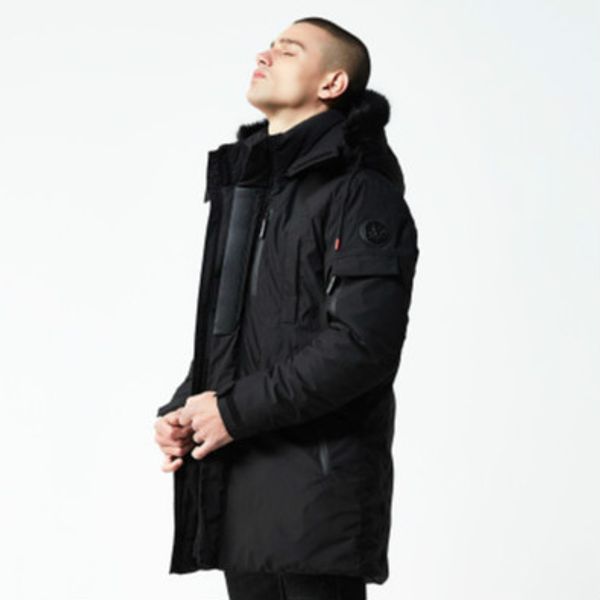 

designer down parkas for men fahsion solid color long winter down mens hooded thick windproof jackets men luxury down coat clothing, Black