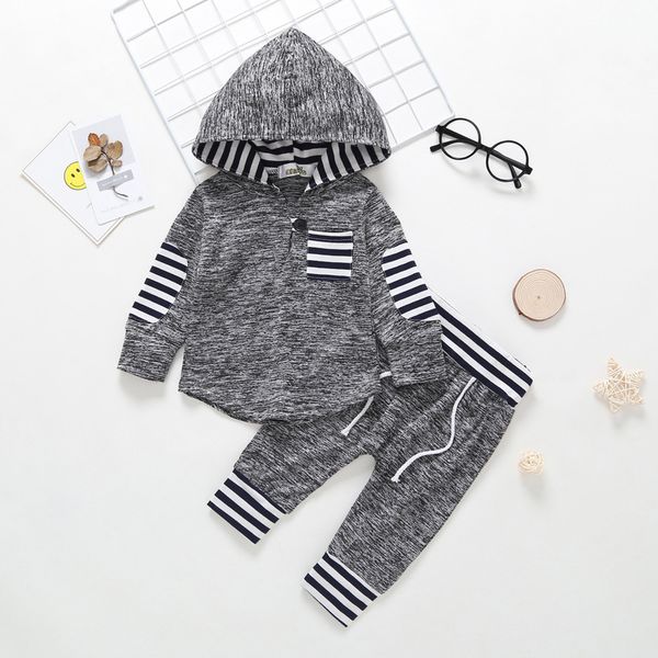 

infant baby boy girl clothes fashion long sleeve hoodie sweatshirt newborn +pants christmas set 0-3 6 12 18 24 months, White