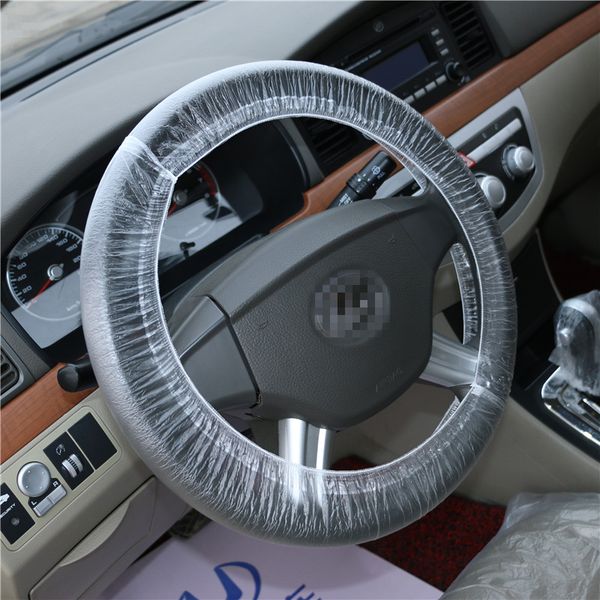 

100pcs universally car disposable plastic steering wheel cover waterproof for