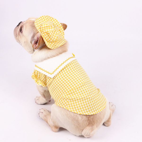 

dachshund plaid clothes french bulldog pets clothing for small medium dog sailor costume cotton puppy chihuahua pet clothes ropa perro