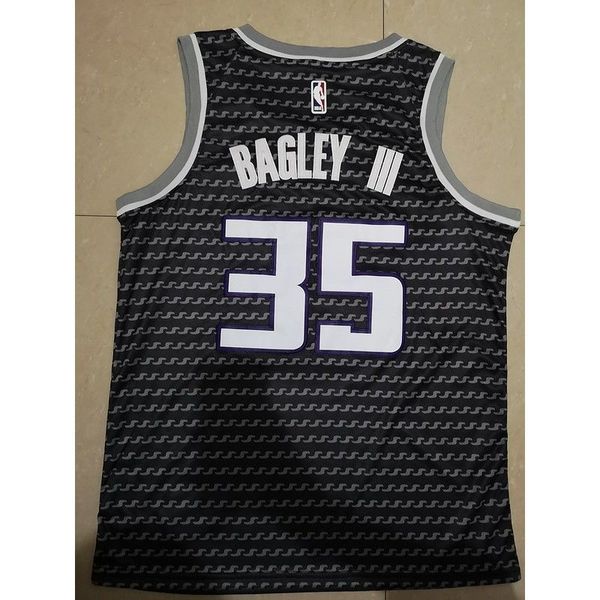 

17-18 season sac 35 marvin bagley iii black new fan edition stitched mens basketball jerseys, Gray