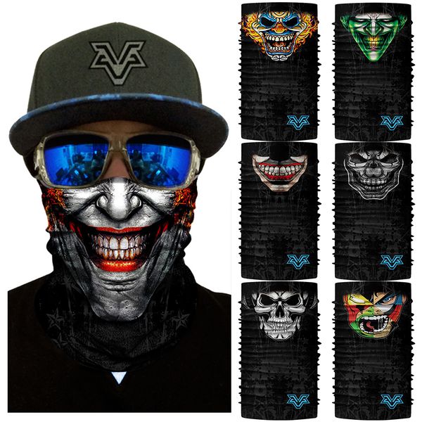 

3d multifunctional sport fishing face bandanas mask scarf neck warmer tube hunting mask camouflage headband for men, Black