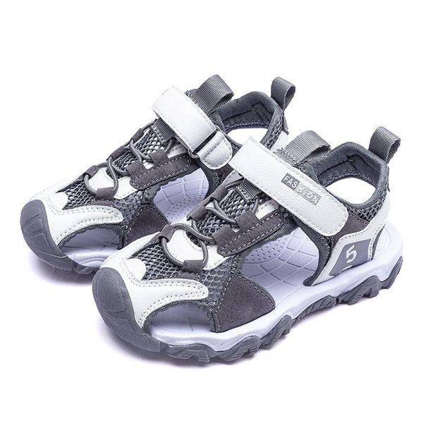 

children's fisherman's shoes 2020 summer new girls casual sport sandals fashion net breathable tennis shoes for boys size 26-37, Black;red