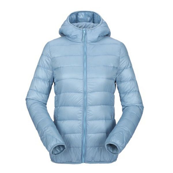 

zogaa women ultra light down jacket hooded winter duck down jackets women slim long-sleeve parka zipper coats pockets jackets, Black