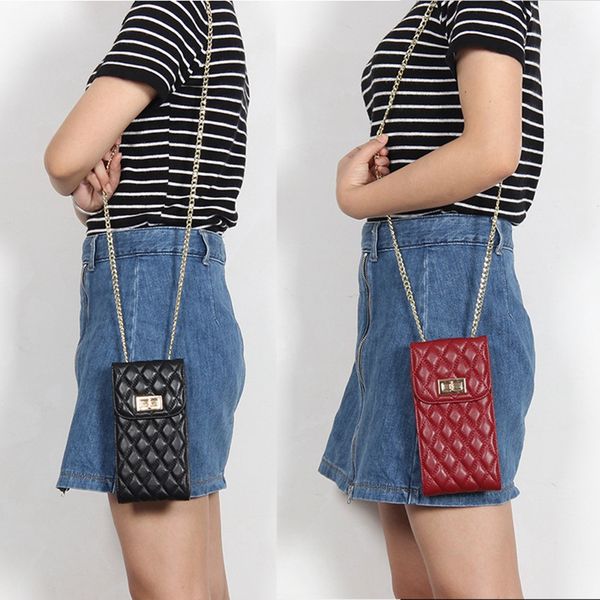 

small messenger bag for cell phone women sheepskin leather purse mini crossbody bag chain shoulder small flap bags