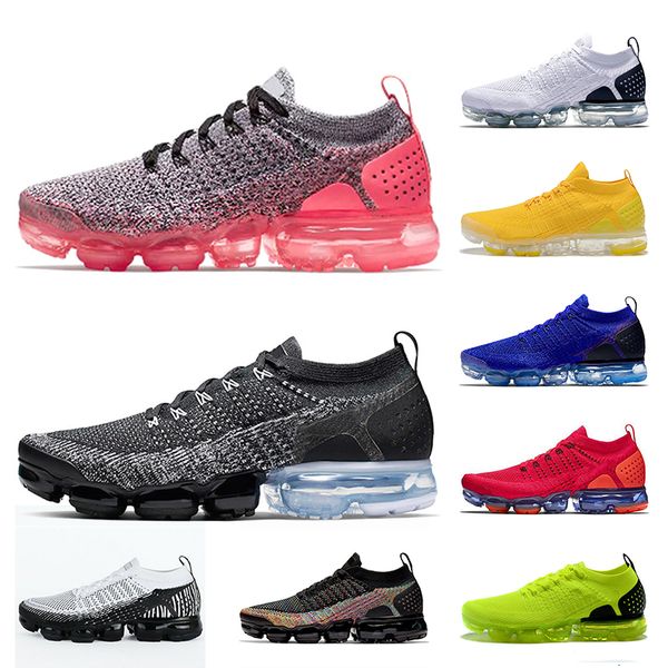 

fk 2.0 women mens running shoes knit multi-color zebra team red orbit volt racer blue pink tn plus tn tennis trainers sneakers