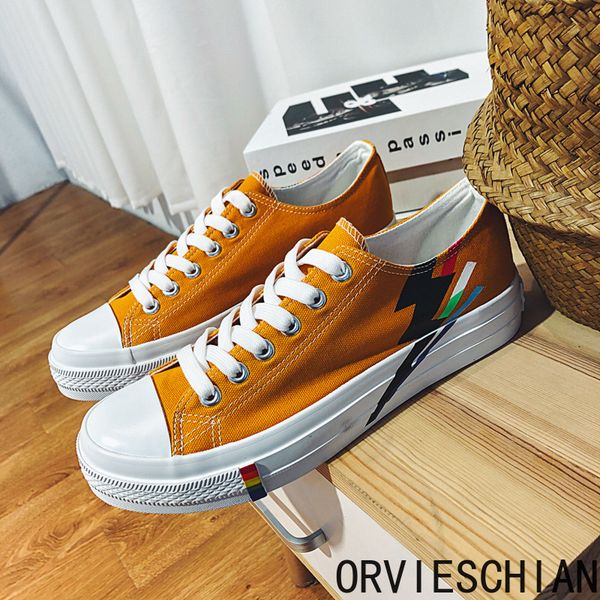 

of vulcanized cloth shoes light printed tide students hundred fashion board summer new breathable casual high-rise cloth shoes, Black
