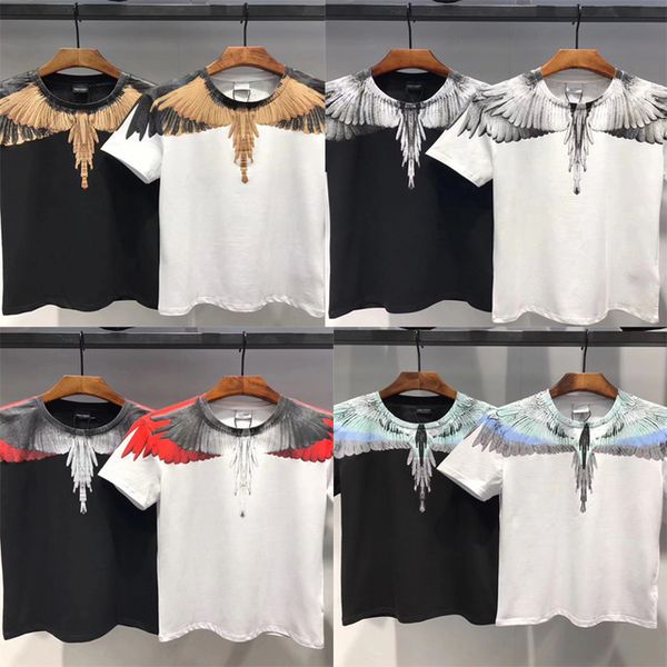 

marcelo burlon t shirts men women italy county of milan feather wings mb t-shirt rodeo magazine tee marcelo burlon t shirts, White;black