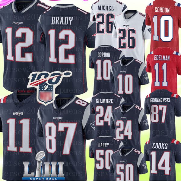 

12 tom brady jer ey new patriot 87 rob gronkow ki 11 julian edelman jo h gordon tephon gilmore ony michel chri hogan n 039 keal harry je, Black;red