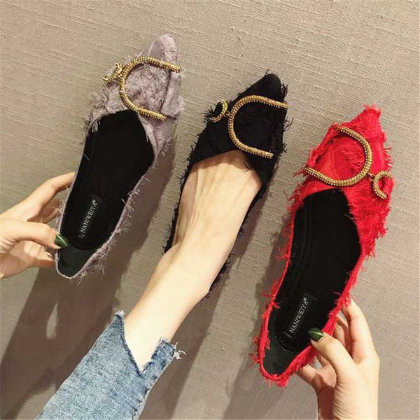 

new pointed ladies shoes woman boat shoes black fashion brand women flats zapatos mujer 2020 summer casual comfort shoe