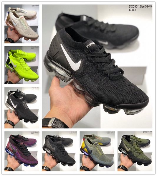 

2018 chau ure moc 2 lacele 2 0 running hoe triple black de igner men women neaker fly white knit air cu hion trainer zapato