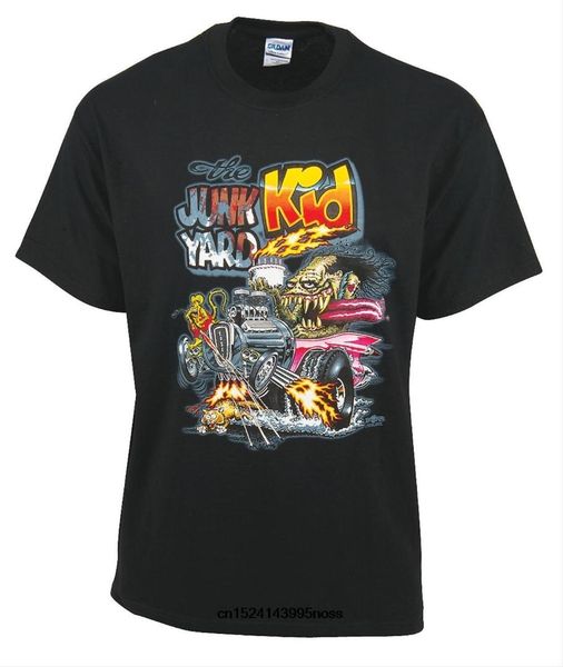 

junkyard kid rat fink mens black t shirt casual men o neck t shirt tee, White;black