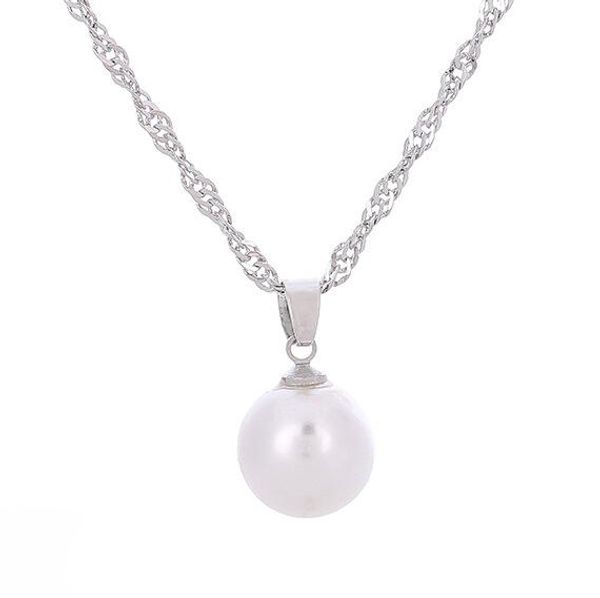 

pretty pearl necklace imitation pearl of love pendant chokeres necklaces beautifully jewelry fashion gold color clavicle chains necklaces, Silver