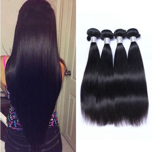 Straight Hair Bundles Remy Hair Extensions 4 Bundle 8 26 Inch