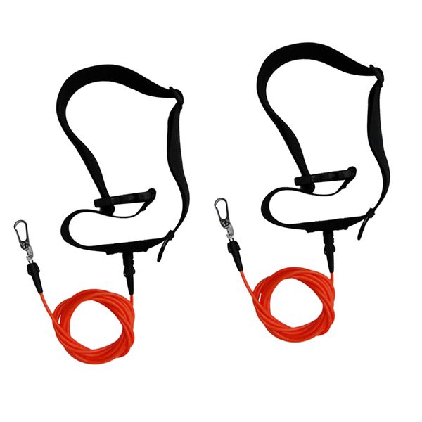 

2-pack swimming leash stretch cord tether swim trainer belt water sport accessories