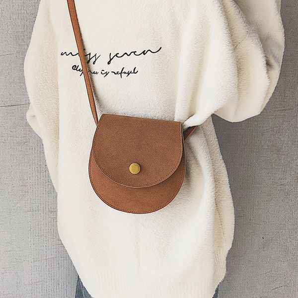 

women crossbody shoulder bags 2018 new fashion scrub saddle semi-circle fashion trend shoulder bag joker crossbody bag handbags