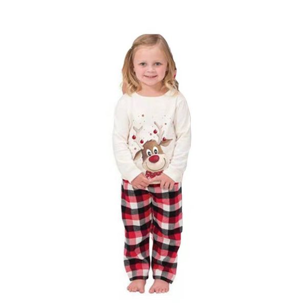 

2-5t boys girls christmas pajamas xmas deer print kids family matching clothes christmas pajamas family set by xmas, Blue;red