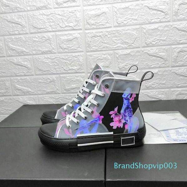

b23 high-sneakers in oblique men designer sneaker womens trainer shoes size 35-44 mn189607, Black