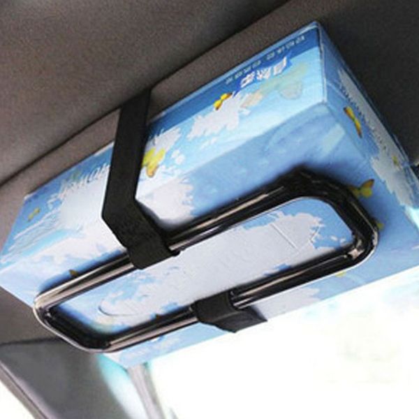 

new portable car sun visor tissue paper box holder universal auto seat back paper napkin seat back bracket auto accessories
