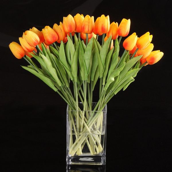 

new-20pcs tulip flower latex real touch for wedding decor flower kc454