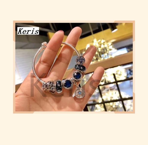 

reproduction 100%926 sterling silver star glazed beads pumpkin car bracelet gifts preferred package, Golden;silver