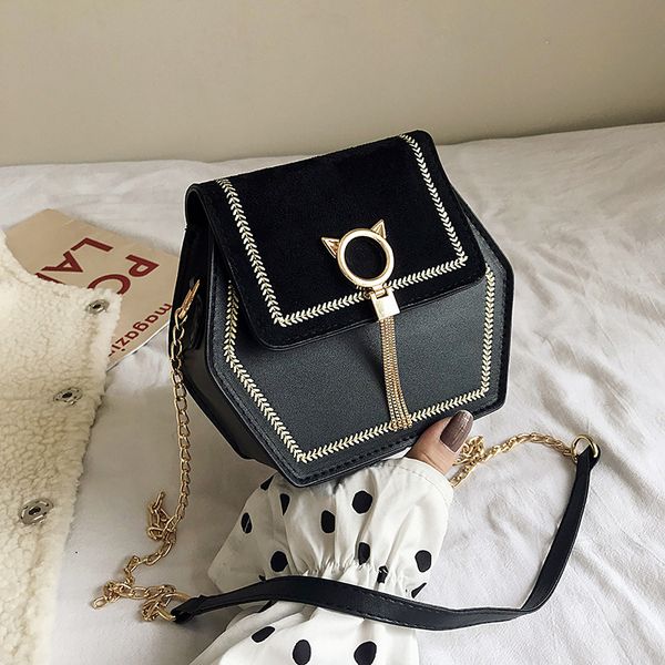 

retro casual bag scrub chain square sling bag new style 2020 new style single shoulder messenger women handbags