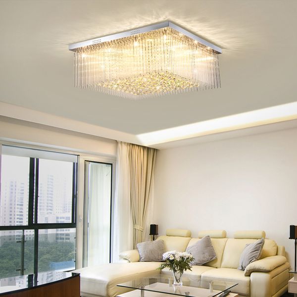 Modern Crystal Ceiling Chandeliers Lights Flush Mount High End