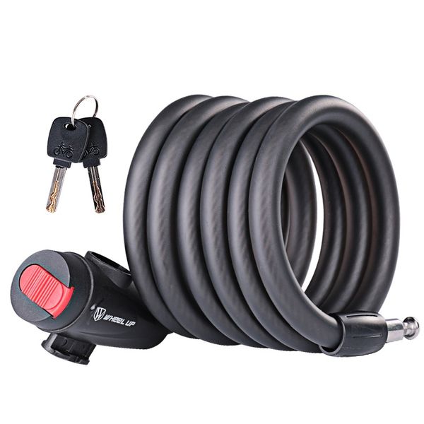 

1.2m 1.5m 1.8m anti theft bike lock bicycle accessories steel wire mtb road bike security steel key motorcycle locks d0195