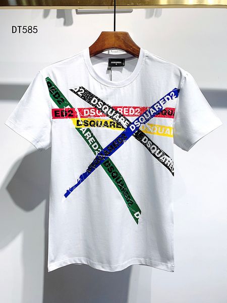 

wholesale men's dsquareadesigner t-shirt designer authentic medusa black white broken brand letter print men's hip hop cotton swea, White;black