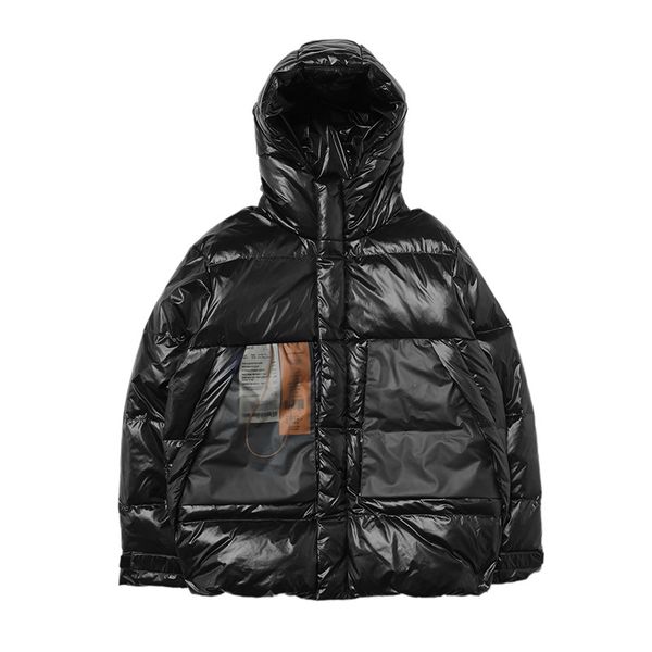 

2019 fashion casual men white duck down male warm jacket coats hooded casual thicken outwear winter down jacket, Black