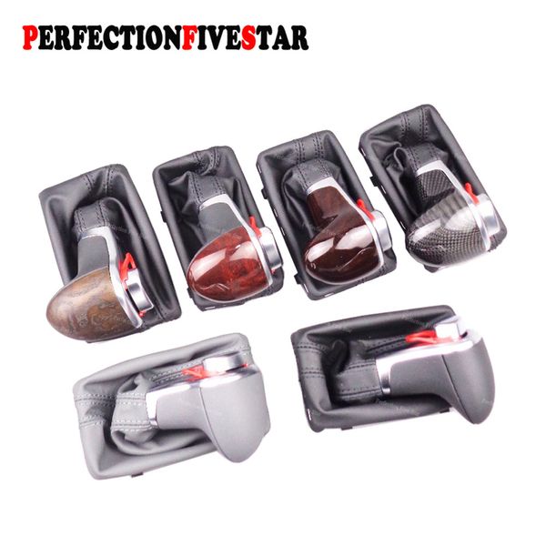 

8kd713139 4gd713139 for a3 a4 b8 a5 a6 c6 q5 q7 black leather chrome gear shift knob at gaiter lhd only