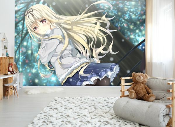 

self-adhesive] 3d pretty girl 968433 japan anime wall paper mural wall print decal murals