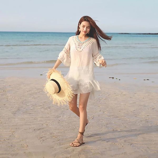 

mmteq 2020manga hollowed-out blouse sunscreen women's 2020manga lace hollowed-out blouse lace clothing shirt sunscreen shirt women&#039, White;black
