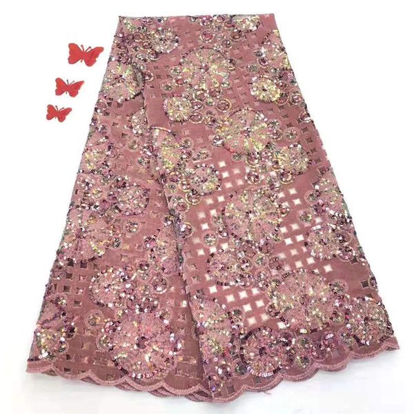 

latest african lace fabric 2019 sequins fabric embroidery tulle nigerian party for african french lace fabric 2635b, Black;white