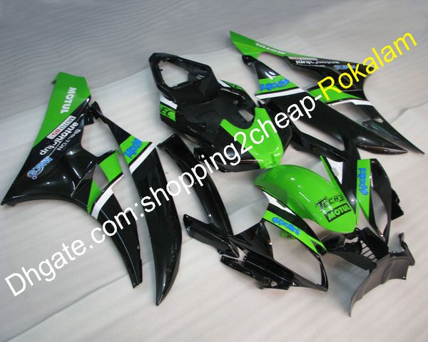 

yzf r6 06 07 green black fairing for yamaha yzf-r6 yzf 600 06 07 yzf600 yzfr6 2006 2007 fairings (injection molding)