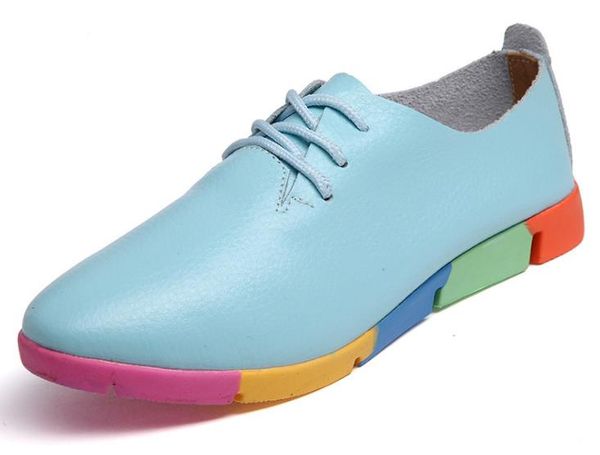 

women's shoes leather non-slip soft bottom women flats casual shoes 1241, Black