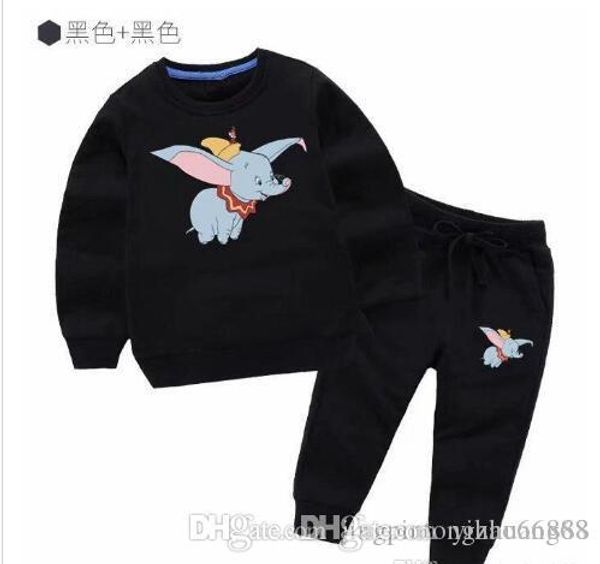 

мальчики 2-11 лет девочки костюм костюмы свитер одежда set горячие моды весна осень детские пальто рубашки платья с длинным рукавом свитера, Black