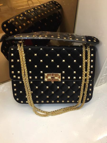 

velvet female bagbrand bag women messenger bags handbags crossbody bags for women shoulder bags designer handbags with rivet
