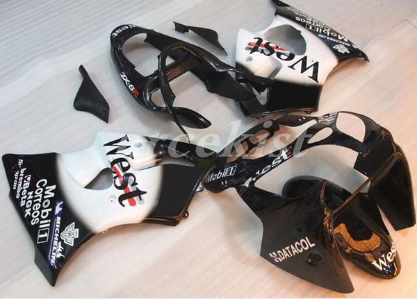 

новый abs для мотоциклов обтекателей комплекты подходят для кавасаки ninja zx6r zx6r 2001 2002 2000 00 01 02 кузовостроения набора черного б