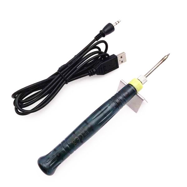 

portable mini usb 5v 8w electric powered soldering iron pen/tip switch kit js23